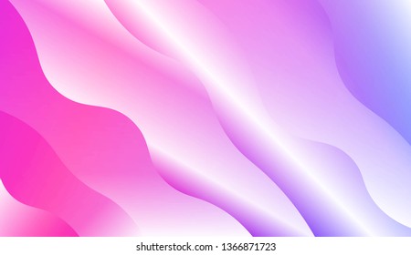 Template Background With Wave Geometric Shape. For Design, Presentation, Business. Vector Illustration with Color Gradient