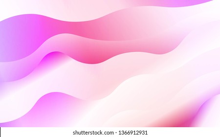 Template Background With Wave Geometric Shape. Design For Cover Page, Poster, Banner Of Websites. Vector Illustration with Color Gradient
