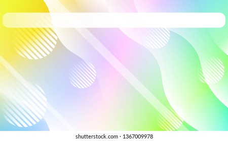 Template Background With Wave Geometric Shape, Lines, Circle. For Design, Presentation, Business. Vector Illustration.