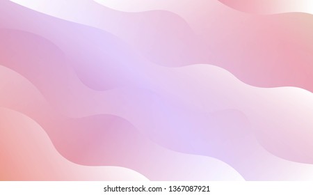 Template Background With Wave Geometric Shape. Design For Cover Page, Poster, Banner Of Websites. Vector Illustration with Color Gradient