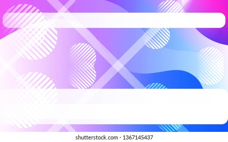 Template Background With Wave Geometric Shape, Lines, Circle. For Design, Presentation, Business. Vector Illustration.