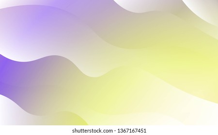 Template Background With Wave Geometric Shape. Design For Cover Page, Poster, Banner Of Websites. Vector Illustration with Color Gradient
