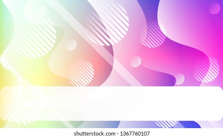 Template Background With Wave Geometric Shape, Lines, Circle. For Design, Presentation, Business. Vector Illustration.