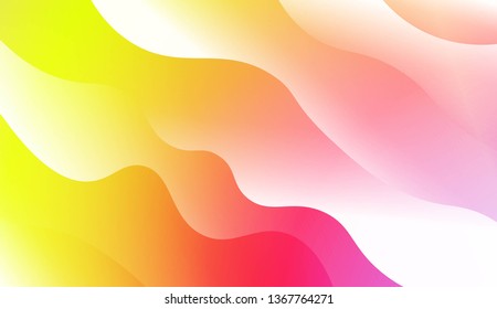 Template Background With Wave Geometric Shape. For Design, Presentation, Business. Vector Illustration with Color Gradient