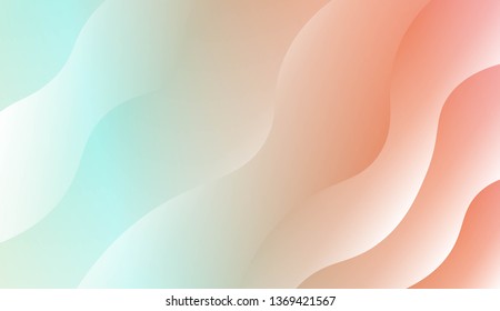 Template Background With Wave Geometric Shape. For Design, Presentation, Business. Vector Illustration with Color Gradient