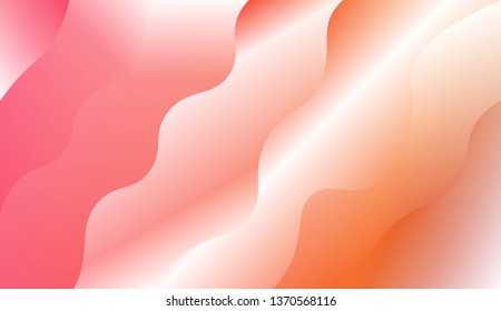 Template Background With Wave Geometric Shape. Design For Cover Page, Poster, Banner Of Websites. Vector Illustration with Color Gradient