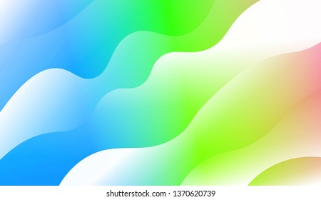 Template Background With Wave Geometric Shape. Design For Cover Page, Poster, Banner Of Websites. Vector Illustration with Color Gradient
