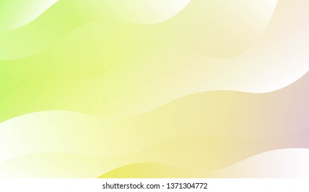 Template Background With Wave Geometric Shape. Design For Cover Page, Poster, Banner Of Websites. Vector Illustration with Color Gradient