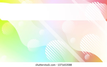 Template Background With Wave Geometric Shape, Lines, Circle. For Design, Presentation, Business. Vector Illustration.