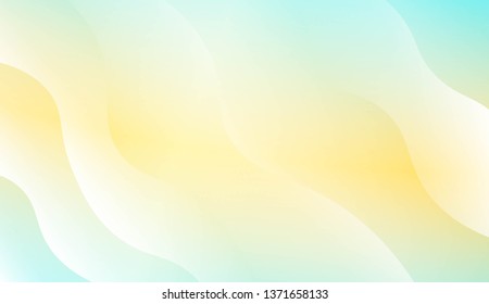 Template Background With Wave Geometric Shape. Design For Cover Page, Poster, Banner Of Websites. Vector Illustration with Color Gradient