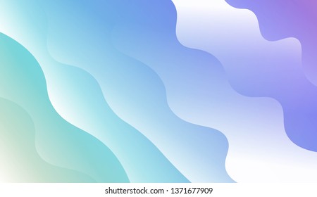 Template Background With Wave Geometric Shape. Design For Cover Page, Poster, Banner Of Websites. Vector Illustration with Color Gradient