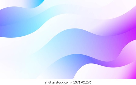 Template Background With Wave Geometric Shape. Design For Cover Page, Poster, Banner Of Websites. Vector Illustration with Color Gradient