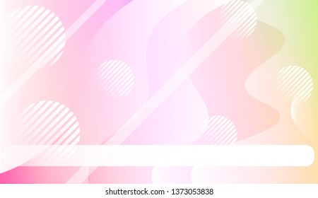 Template Background With Wave Geometric Shape, Lines, Circle. For Design, Presentation, Business. Vector Illustration.