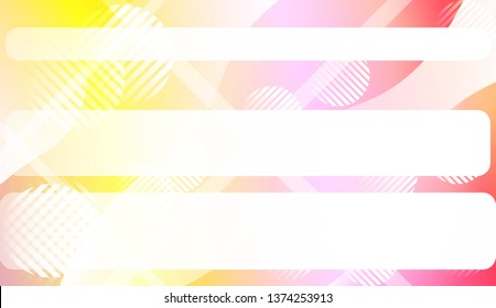 Template Background With Wave Geometric Shape, Lines, Circle. For Design, Presentation, Business. Vector Illustration.