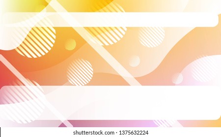 Template Background With Wave Geometric Shape, Lines, Circle. For Design, Presentation, Business. Vector Illustration.