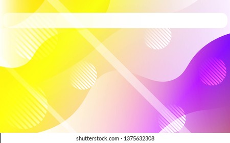 Template Background With Wave Geometric Shape, Lines, Circle. For Design, Presentation, Business. Vector Illustration.