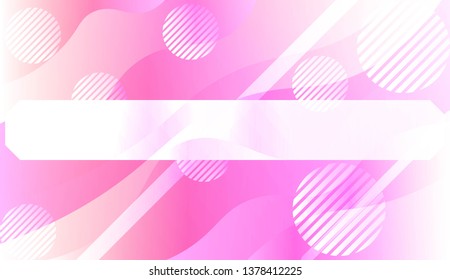 Template Background With Wave Geometric Shape, Lines, Circle. Design For Cover Page, Poster, Banner Of Websites. Vector Illustration with Color Gradient