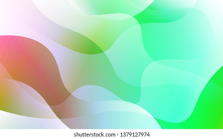 Template Background With Wave Geometric Shape. For Template Cell Phone Backgrounds. Vector Illustration with Color Gradient