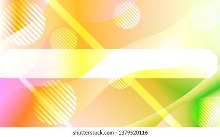 Template Background With Wave Geometric Shape, Lines, Circle. Design For Cover Page, Poster, Banner Of Websites. Vector Illustration with Color Gradient