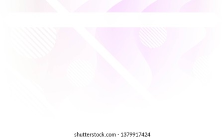 Template Background With Wave Geometric Shape, Lines, Circle. Design For Cover Page, Poster, Banner Of Websites. Vector Illustration with Color Gradient