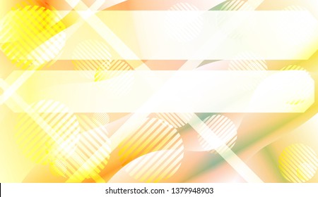 Template Background With Wave Geometric Shape, Lines, Circle. Design For Cover Page, Poster, Banner Of Websites. Vector Illustration with Color Gradient