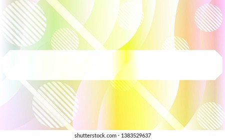 Template Background With Wave Geometric Shape, Lines, Circle. Design For Cover Page, Poster, Banner Of Websites. Vector Illustration with Color Gradient