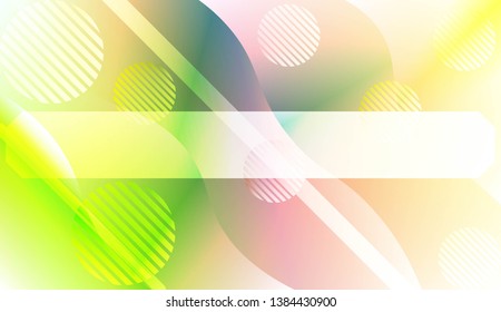 Template Background With Wave Geometric Shape, Lines, Circle. Design For Cover Page, Poster, Banner Of Websites. Vector Illustration with Color Gradient