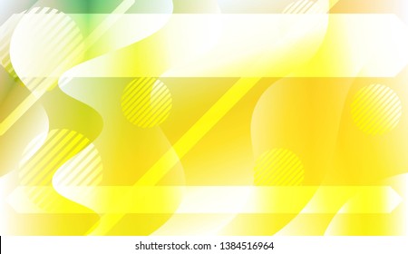 Template Background With Wave Geometric Shape, Lines, Circle. Design For Cover Page, Poster, Banner Of Websites. Vector Illustration with Color Gradient