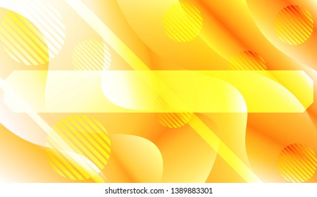 Template Background With Wave Geometric Shape, Lines, Circle. Design For Cover Page, Poster, Banner Of Websites. Vector Illustration with Color Gradient