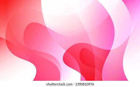Template Background With Wave Geometric Shape. For Your Design Wallpaper, Presentation, Banner, Flyer, Cover Page, Landing Page. Colorful Vector Illustration.
