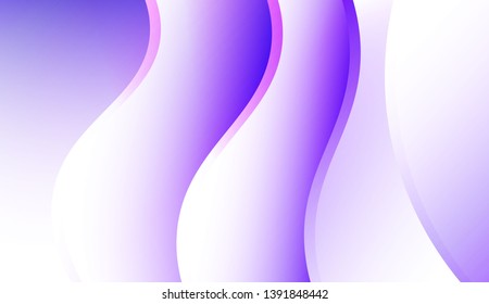 Template Background With Wave Geometric Shape. For Your Design Wallpaper, Presentation, Banner, Flyer, Cover Page, Landing Page. Colorful Vector Illustration.