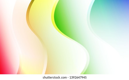 Template Background With Wave Geometric Shape. For Your Design Wallpaper, Presentation, Banner, Flyer, Cover Page, Landing Page. Colorful Vector Illustration.