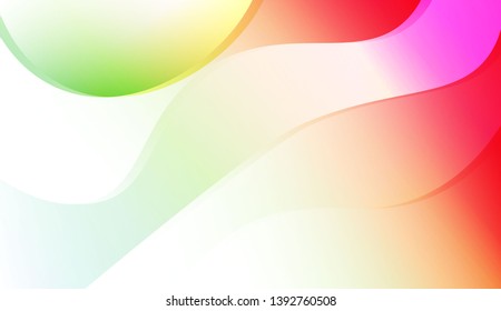 Template Background With Wave Geometric Shape. For Your Design Wallpaper, Presentation, Banner, Flyer, Cover Page, Landing Page. Colorful Vector Illustration.