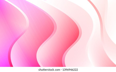 Template Background With Wave Geometric Shape. For Your Design Wallpaper, Presentation, Banner, Flyer, Cover Page, Landing Page. Colorful Vector Illustration.