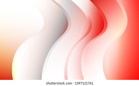 Template Background With Wave Geometric Shape. For Your Design Wallpaper, Presentation, Banner, Flyer, Cover Page, Landing Page. Colorful Vector Illustration.