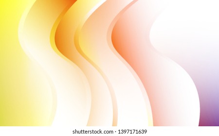 Template Background With Wave Geometric Shape. For Your Design Wallpaper, Presentation, Banner, Flyer, Cover Page, Landing Page. Colorful Vector Illustration.