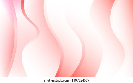 Template Background With Wave Geometric Shape. For Your Design Wallpaper, Presentation, Banner, Flyer, Cover Page, Landing Page. Colorful Vector Illustration.