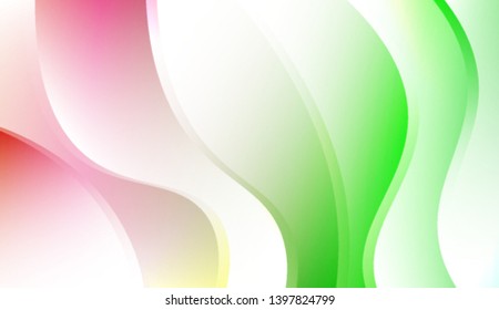 Template Background With Wave Geometric Shape. For Your Design Wallpaper, Presentation, Banner, Flyer, Cover Page, Landing Page. Colorful Vector Illustration.