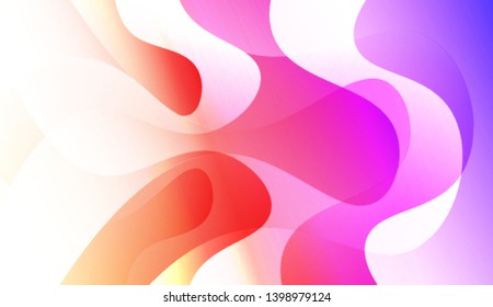 Template Background With Wave Geometric Shape. For Your Design Wallpaper, Presentation, Banner, Flyer, Cover Page, Landing Page. Colorful Vector Illustration.