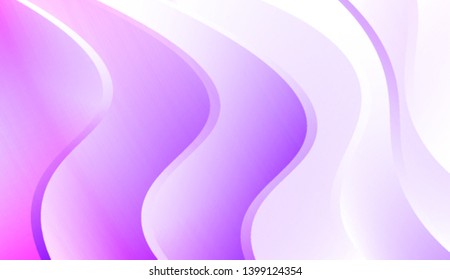 Template Background With Wave Geometric Shape. For Your Design Wallpaper, Presentation, Banner, Flyer, Cover Page, Landing Page. Colorful Vector Illustration.