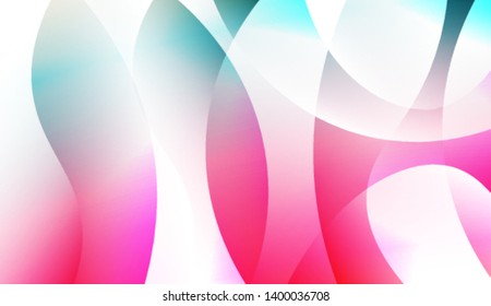 Template Background With Wave Geometric Shape. For Design, Presentation, Business. Colorful Vector Illustration.