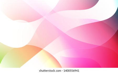 Template Background With Wave Geometric Shape. For Your Design Wallpaper, Presentation, Banner, Flyer, Cover Page, Landing Page. Colorful Vector Illustration.