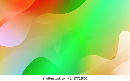 Template Background With Wave Geometric Shape. For Design, Presentation, Business. Vector Illustration with Color Gradient