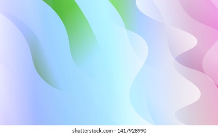 Template Background With Wave Geometric Shape. For Design, Presentation, Business. Vector Illustration with Color Gradient
