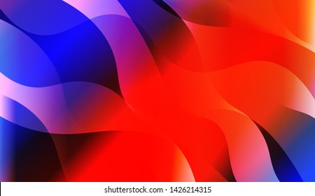 Template Background With Wave Geometric Shape. For Design, Presentation, Business. Vector Illustration with Color Gradient