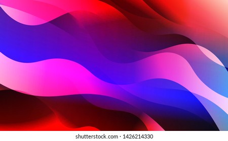 Template Background With Wave Geometric Shape. For Design, Presentation, Business. Vector Illustration with Color Gradient