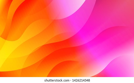 Template Background With Wave Geometric Shape. For Design, Presentation, Business. Vector Illustration with Color Gradient