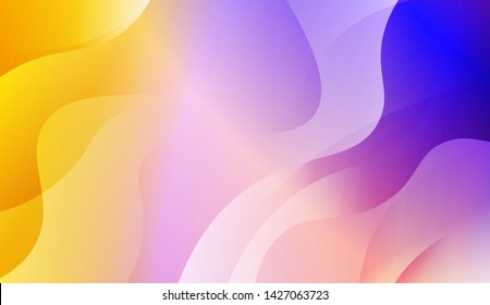 Template Background With Wave Geometric Shape. For Design, Presentation, Business. Vector Illustration with Color Gradient