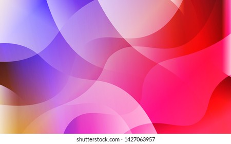 Template Background With Wave Geometric Shape. For Design, Presentation, Business. Vector Illustration with Color Gradient