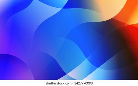 Template Background With Wave Geometric Shape. For Design, Presentation, Business. Vector Illustration with Color Gradient